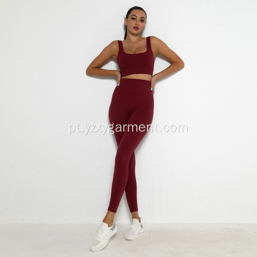 Conjunto de ioga esportiva feminina